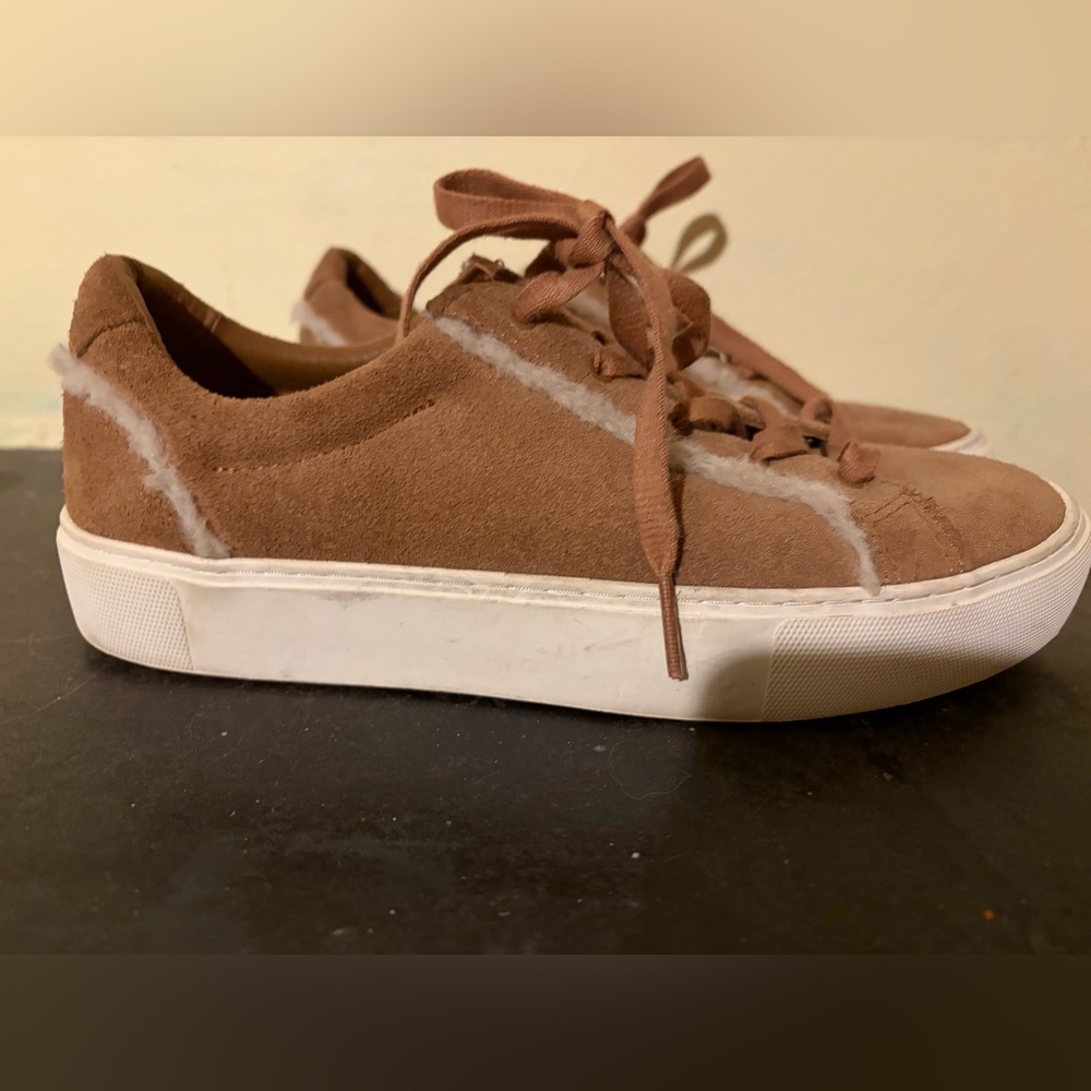 UGG Brown Suede Sneakers with White Soles